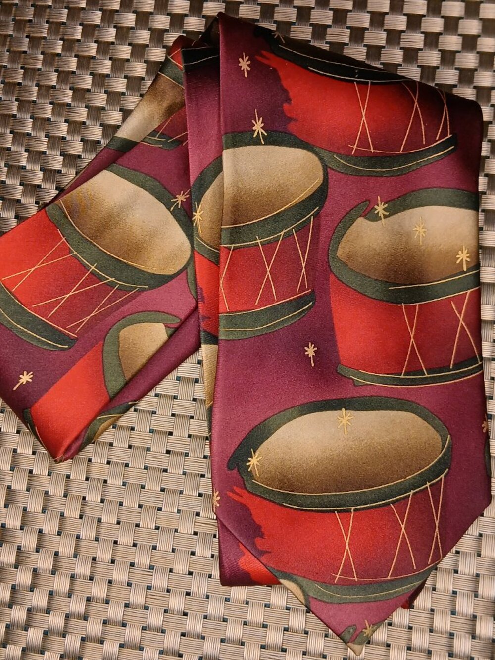 Jerry Garcia Drummers Collection Red Gold Drums #35 Tie ( (0887)
